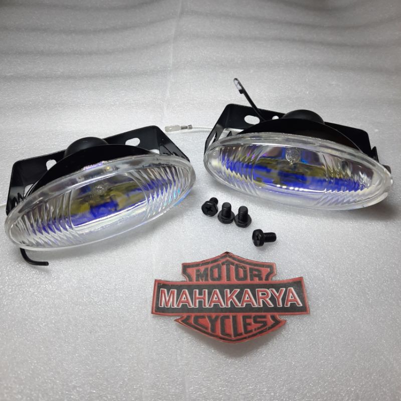 LAMPU KABUT TEMBAK FOGLAMP OVAL MOTOR MOBIL 12V 2PCS