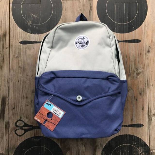 Tas Ransel Gummo Krem Navy Original