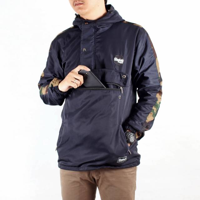 Jaket Cagoule Army Camo List Loreng Wangkers