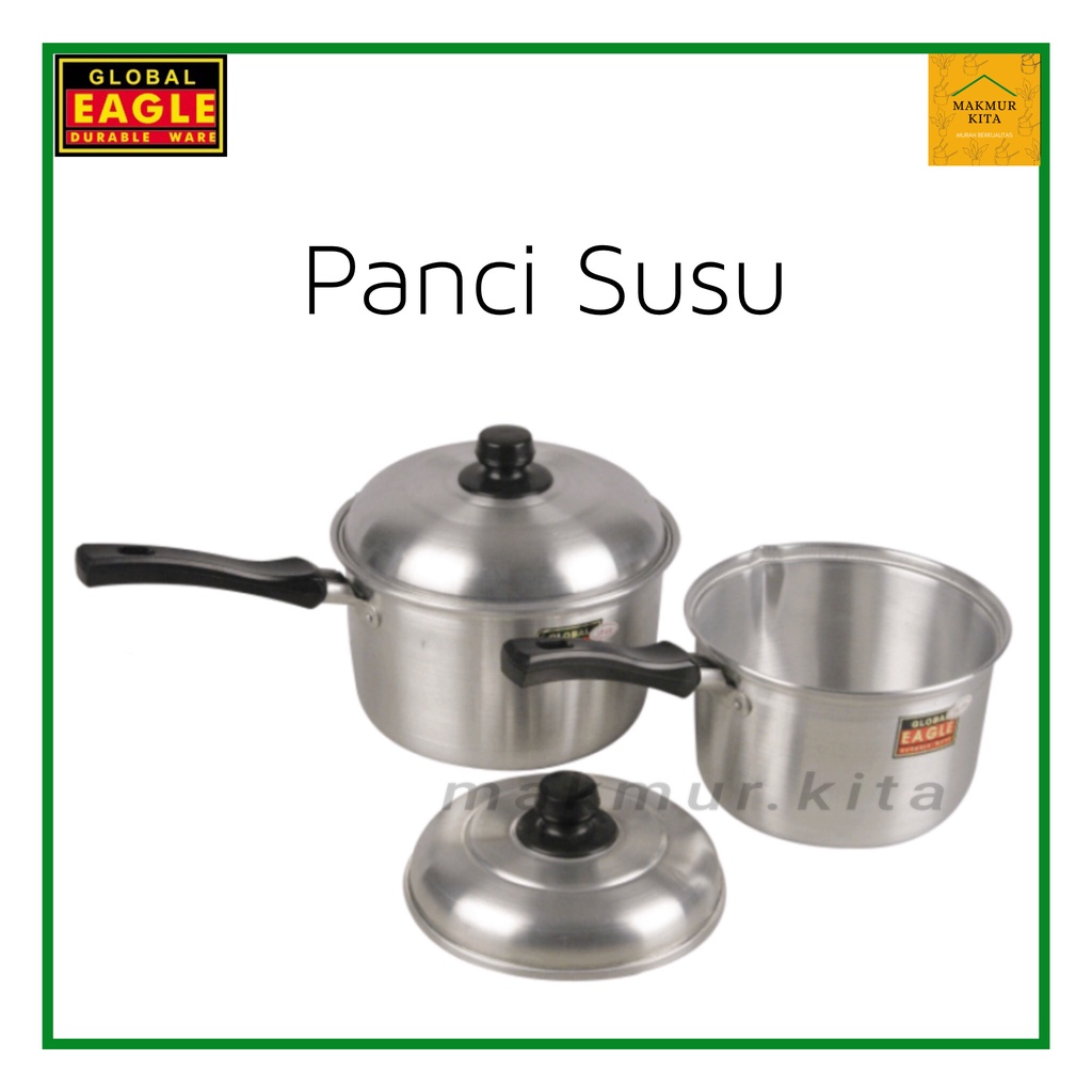 Jual Panci Susu Mie Tutup 16 18 cm Aluminium Global Eagle / Panci Mie ...