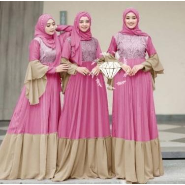 Baju Gamis Pesta Kondangan Wanita Muslimah Berhijab Murah Terbaru 2021