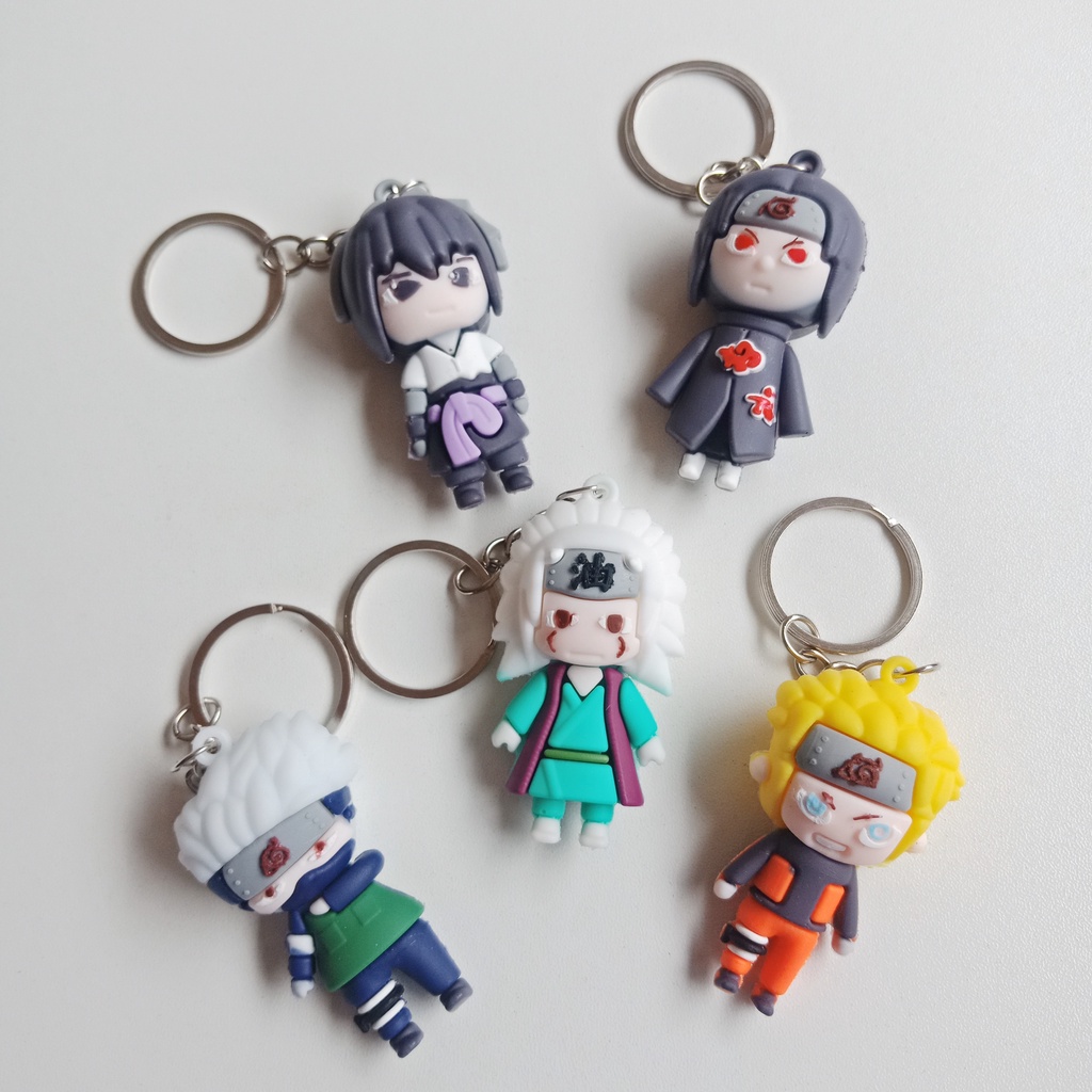 Gantungan Kunci / Keychain Rubber Figure NARUTO & FRIENDS