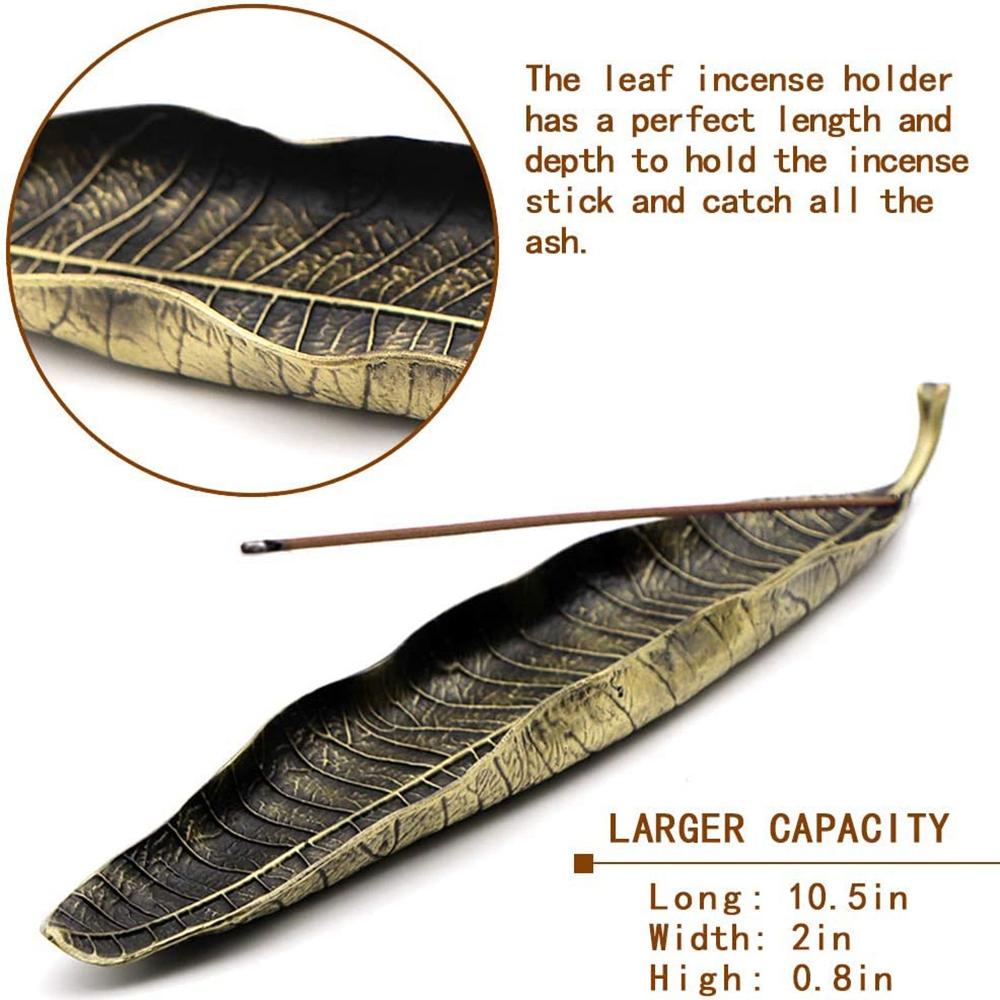 [Elegan] Set Tempat Dupa Zinc Alloy Daun Hadiah Ash Catcher Keong Budha Perlengkapan Pedupaan