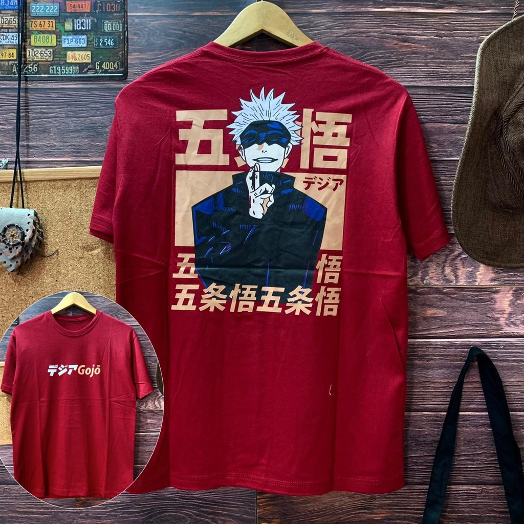 kaos pria kaos desain jepang kaos cowok kaos distro baju cowok atasan pria naruto inumaki