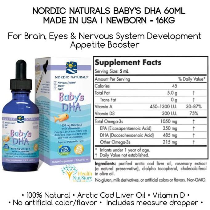 Nordic Naturals Baby's DHA (Omega-3) Cair Minyak Ikan USA / Fish Oil EKONOMIS