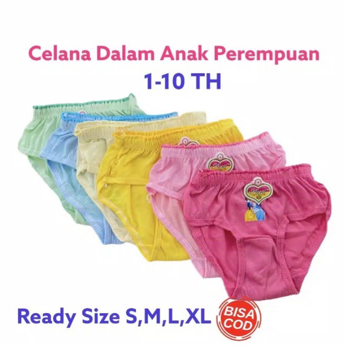 12 Pcs Celana Dalam Anak-anak Perempuan Karakter Nadila  / Underwear Anak Perempuan Karakter Kartun