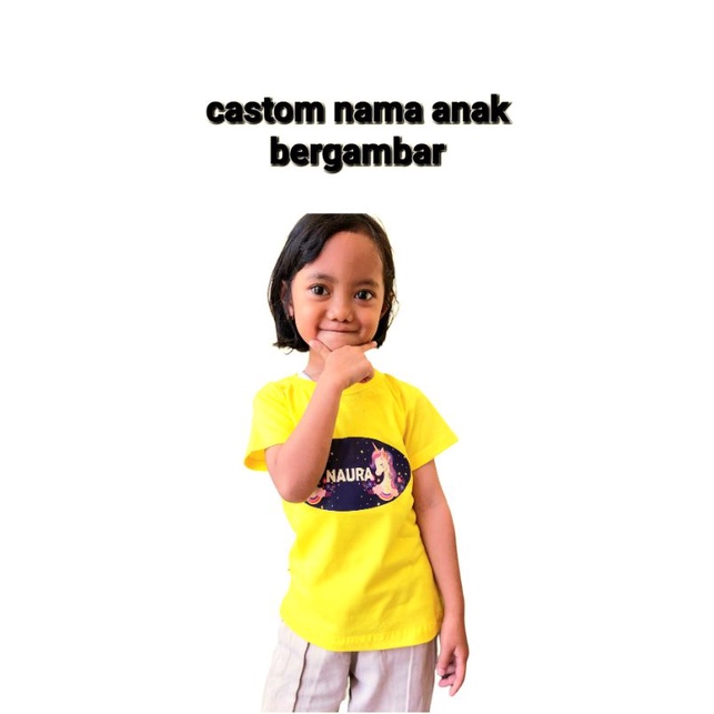 KAOS ANAK CUSTOM NAMA/UNISEX BEBAS PESAN NAMA