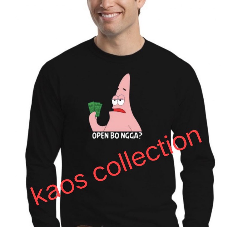 KAOS LENGAN PANJANG KAOS OPEN BO GAK/BAJU LENGAN PANJANG BAJU PRIA JAGO