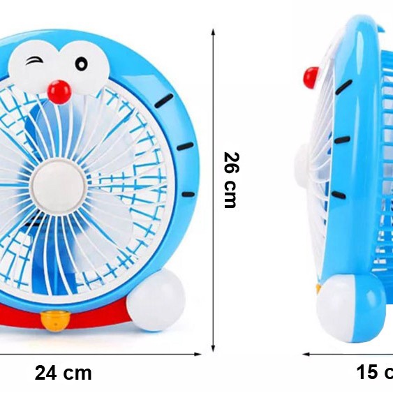 BELLA - KIPAS ANGIN KARAKTER DORAEMON HELLO KITTY TD LUCU PORTABLE FAN DESK