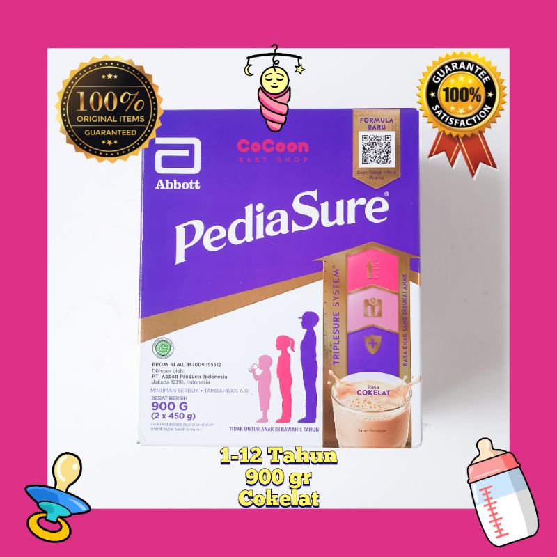 Susu Formula Anak Pediasure Triplesure Coklat Cokelat 900 g 900gr