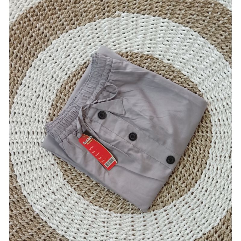 ROK A LINE PANJANG KATUN BANKOK ROK PANJANG A LINE POLOS-Laght grey