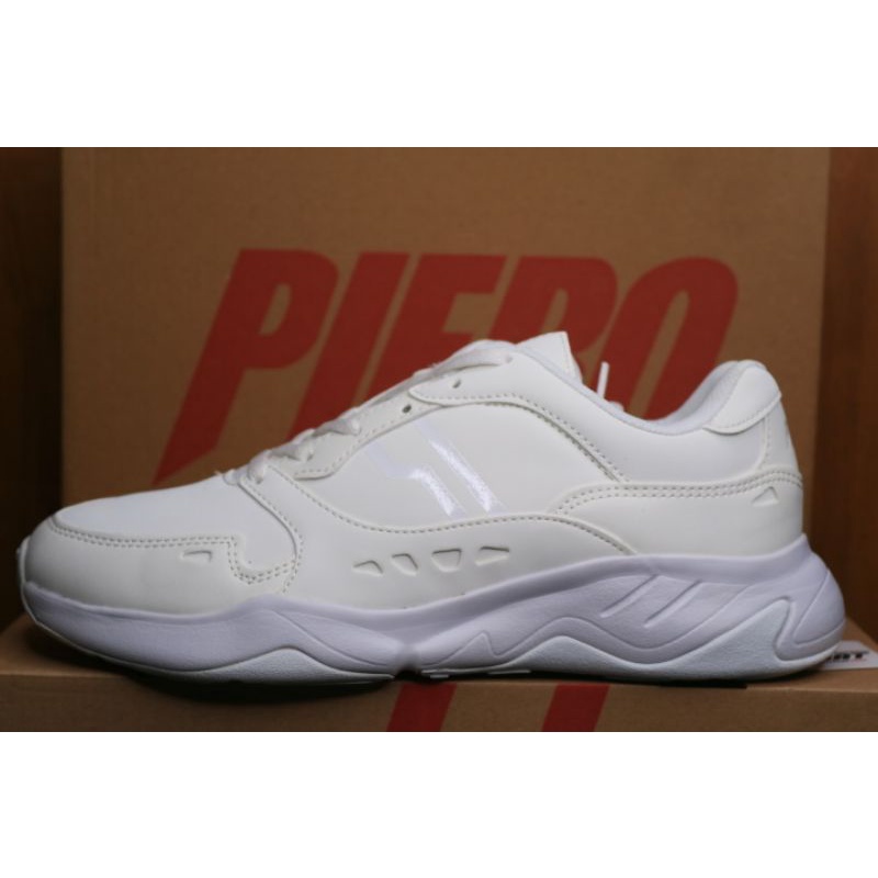 Piero ergo All White- Sepatu Sneakers Pria Wanita