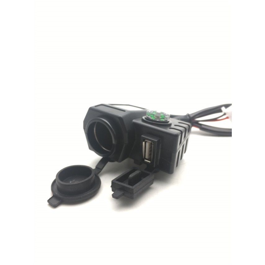 GOYANG HARGA; Casan Hp Di Stang Motor USB Charger + Kompas 100%ORIGINAL