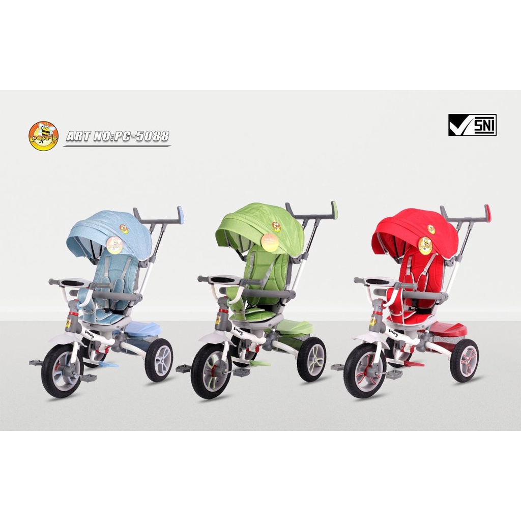 Sepeda ANAK Roda 3 Tiga PACIFIC PC 5088 Kursi Putar Tricycle Stroller Anak