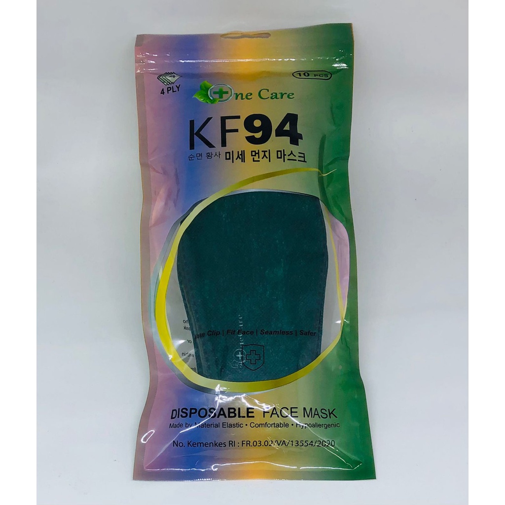 Masker KF94 OneCare Embos Pouch 10pcs Earloop Premium Quality 4ply