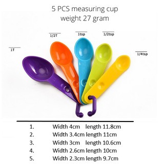 Sendok Takar ukur Sendok Takaran Measuring Spoon 1 SET 5 SENDOK 56E