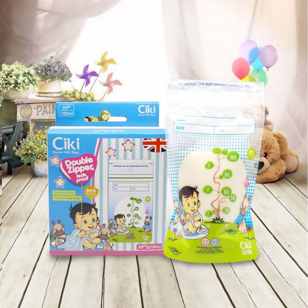 Kantong ASI Steril Ciki 100ml 200ml isi 30 pcs Temperatur Sensor Breastmilk Storage Bag BPA FREE