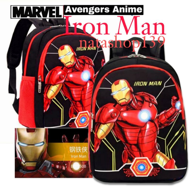 Hot Sale Tas Sekolah TK SD Anak Laki-Laki Perempuan Tas Ransel Marvel Superhero