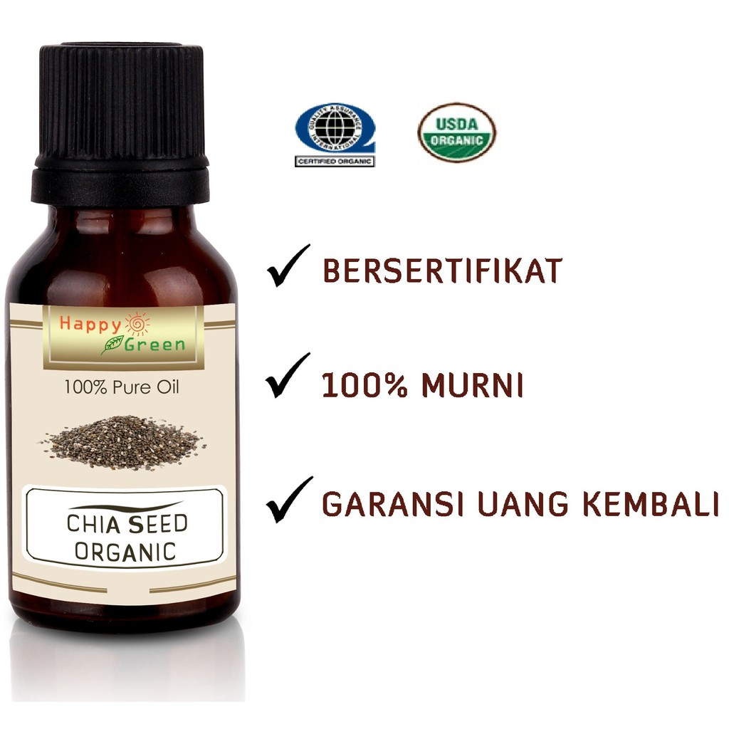 Bersertifikat Happy Green ORGANIC Chia Seed Oil - Minyak Chia