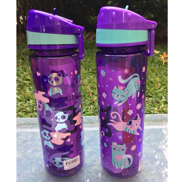 Smiggle Bottle Assorted Purple Panda And Cat
