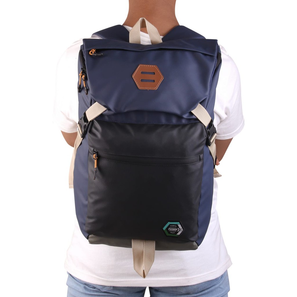 Tas Ransel Pria Kasual - Kampus Distro Tutup Laptop EVILL Fee Rain CoveR