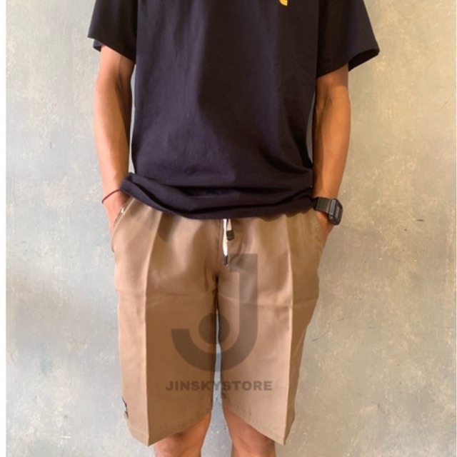 Celana Pendek Pria Kolor Pinggang Polos Chinos Premium