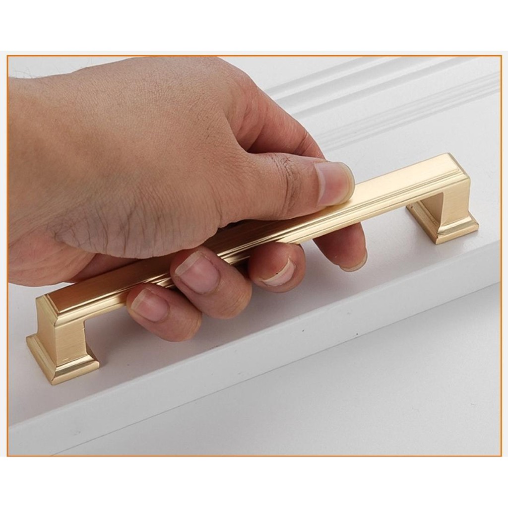 Tarikan Handel Gold / Emas Handle Laci Pintu Lemari Minimalis Gagang Pull Bar Lemari Dapur Kitchen