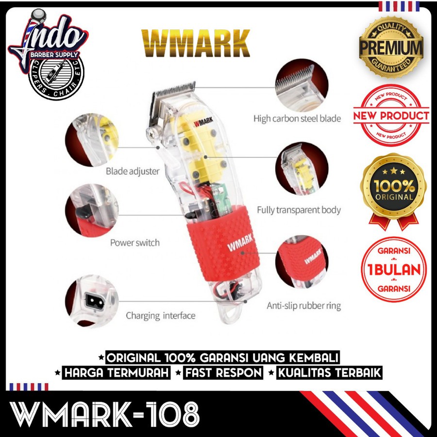 WMARK 108 atau WMARK 118 ALAT CUKUR  ORIGINAL TRANSPARANT