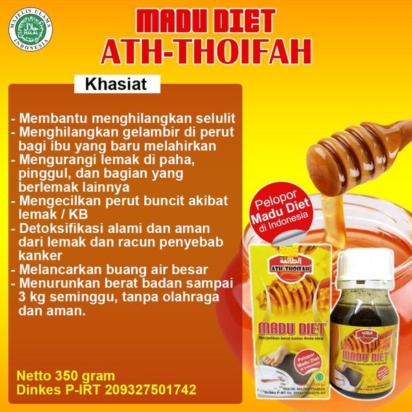 ➽MURAH✿ Madu Diet Ath Thoifah Menjadikan berat ideal