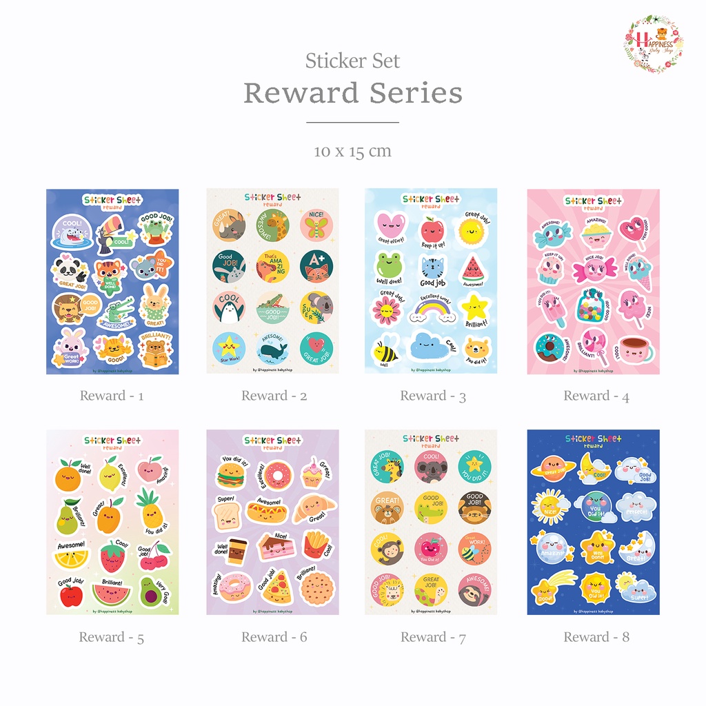 

Reward Sticker / Sticker Set / Pack Journaling Scrapbook Diary / Stiker Anak