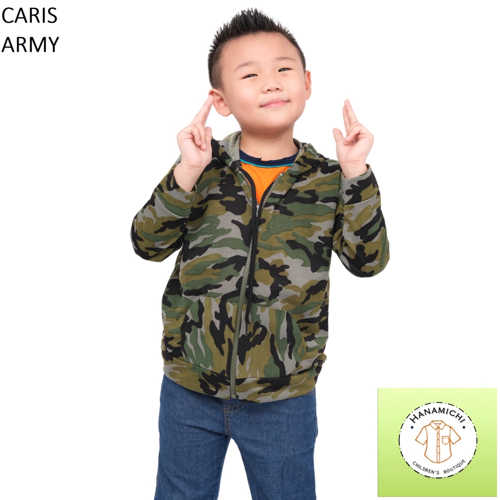 Hanamichi CARIS Baju Hoodie Anak Motif Camo Lengan Panjang