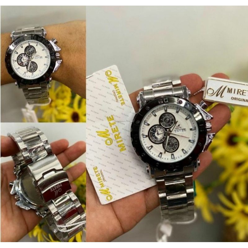 JAM TANGAN PRIA NEW EDITION MIRETE RANTAI STAINLIS TAHAN AIR ORIGINAL//JAM TANGAN PRIA ANALOG KEKINIAN TERLARIS//JAM TANGAN PRIA KASUAL MEWAH BISA COD