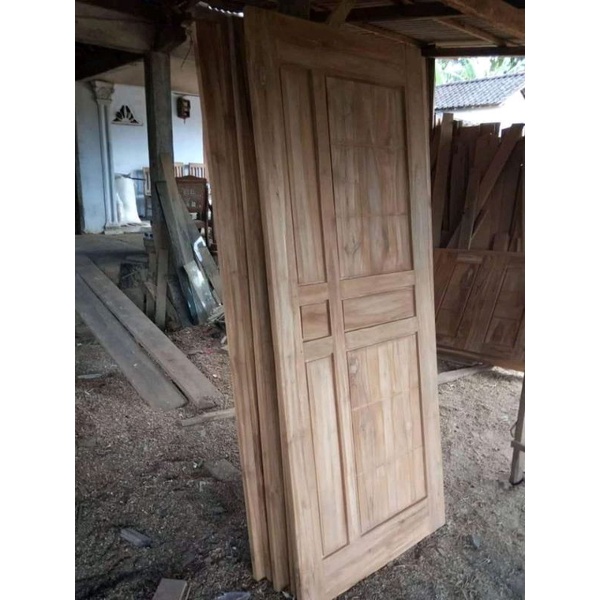 Jual Pintu Daun Pintu Kusen Cendela Bahan Kayu Mahoni Shopee Indonesia