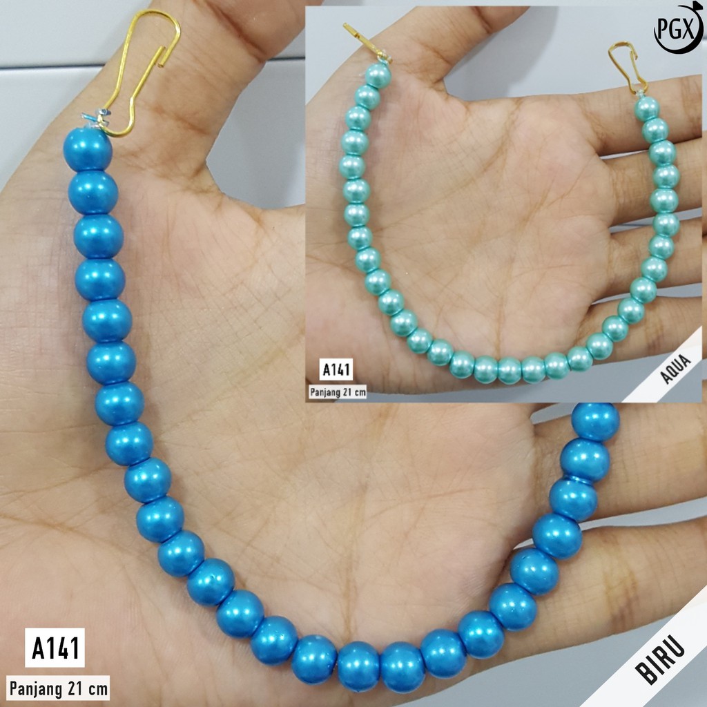 PGX Konektor Masker - Pengait Masker Hijab Mutiara - Aksesoris Masker - A141-BIRU