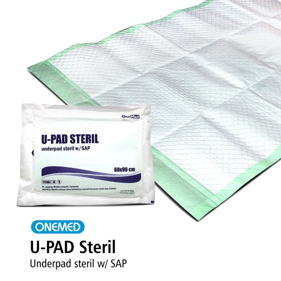 Underpad Upad Steril 60x90cm Perlak Tempat Tidur Pasien Onemed Pack Isi 1Lembar