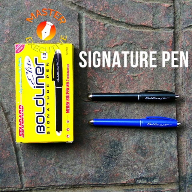 

Signature pen standard bold liner elite