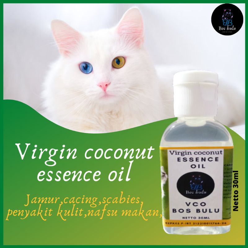 Bos bulu vco minyak virgin coconut essence oil obat jamur cacing kutu sacbies absess penyakit kulit kucing anjing burung 30ml