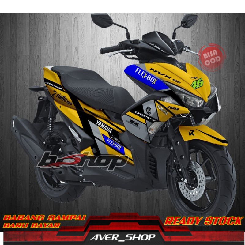 Decal aerox 155 full body Sticker motor aerox Striping aerox 155 variasi Stiker variasi motor