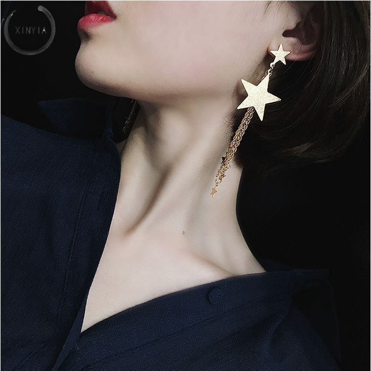 Anting Panjang Pentagram Rumbai