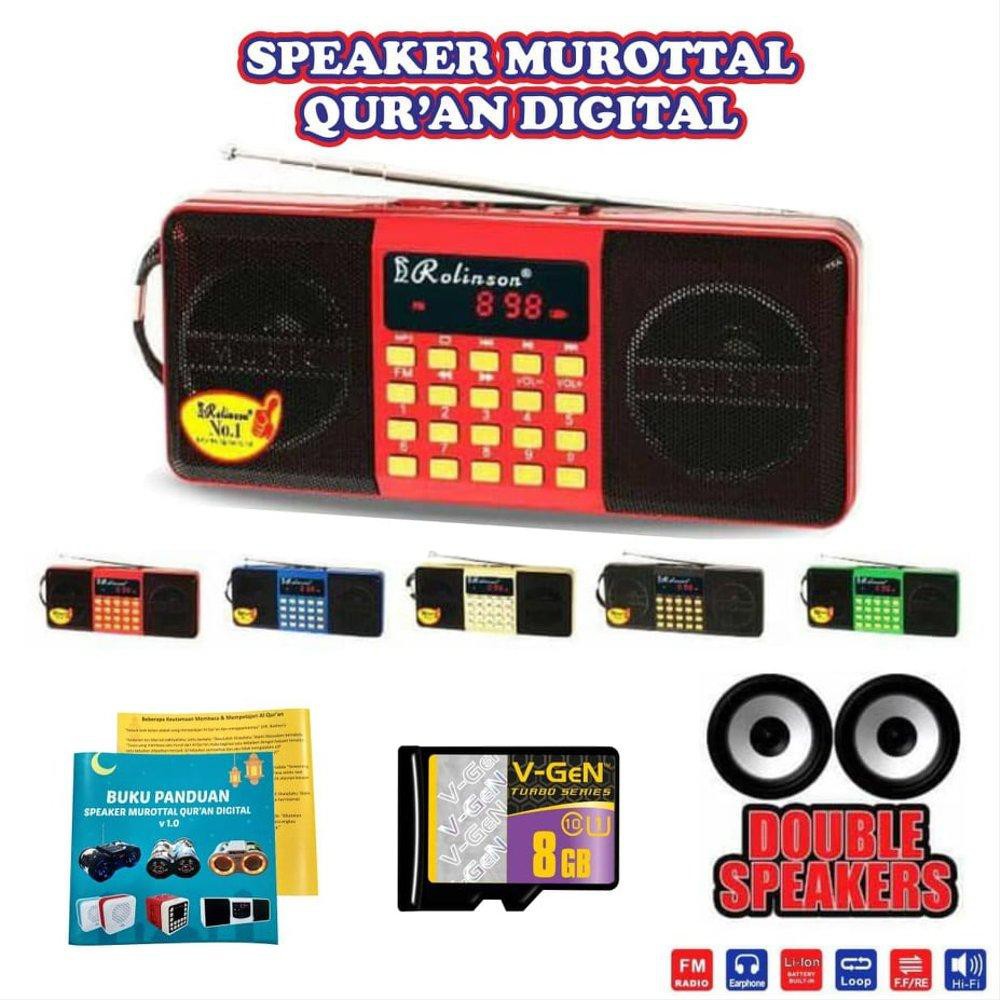 Speaker Murottal Al Quran Rolinson Double Speaker perkakas