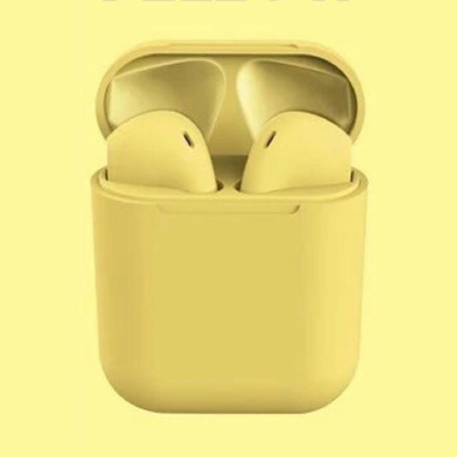 Inpods 12 Headset Bluetooth 5.0 Wireless Earphones Inpods12 Macaron Can Rename-Kuning