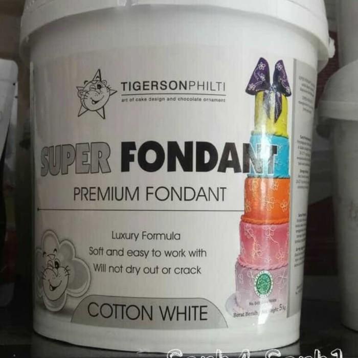 

Bahan Kue Super Fondant Tigerson Repack 1Kg Premium Fondan