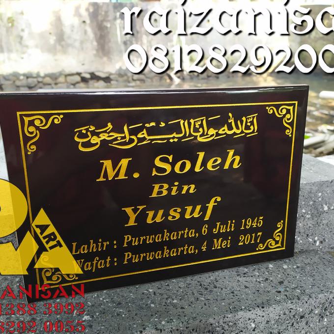 

PROMO SPESIAL batu nisan lempengan uk20x30cm bahan keramik hitam polos 1