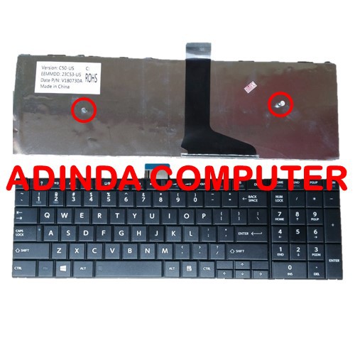 Keyboard Toshiba Satellite C50 C50A C50-A C50D C50-D C50DT C50DT-A C55 C55A C55-A C55D C55-D C55DT