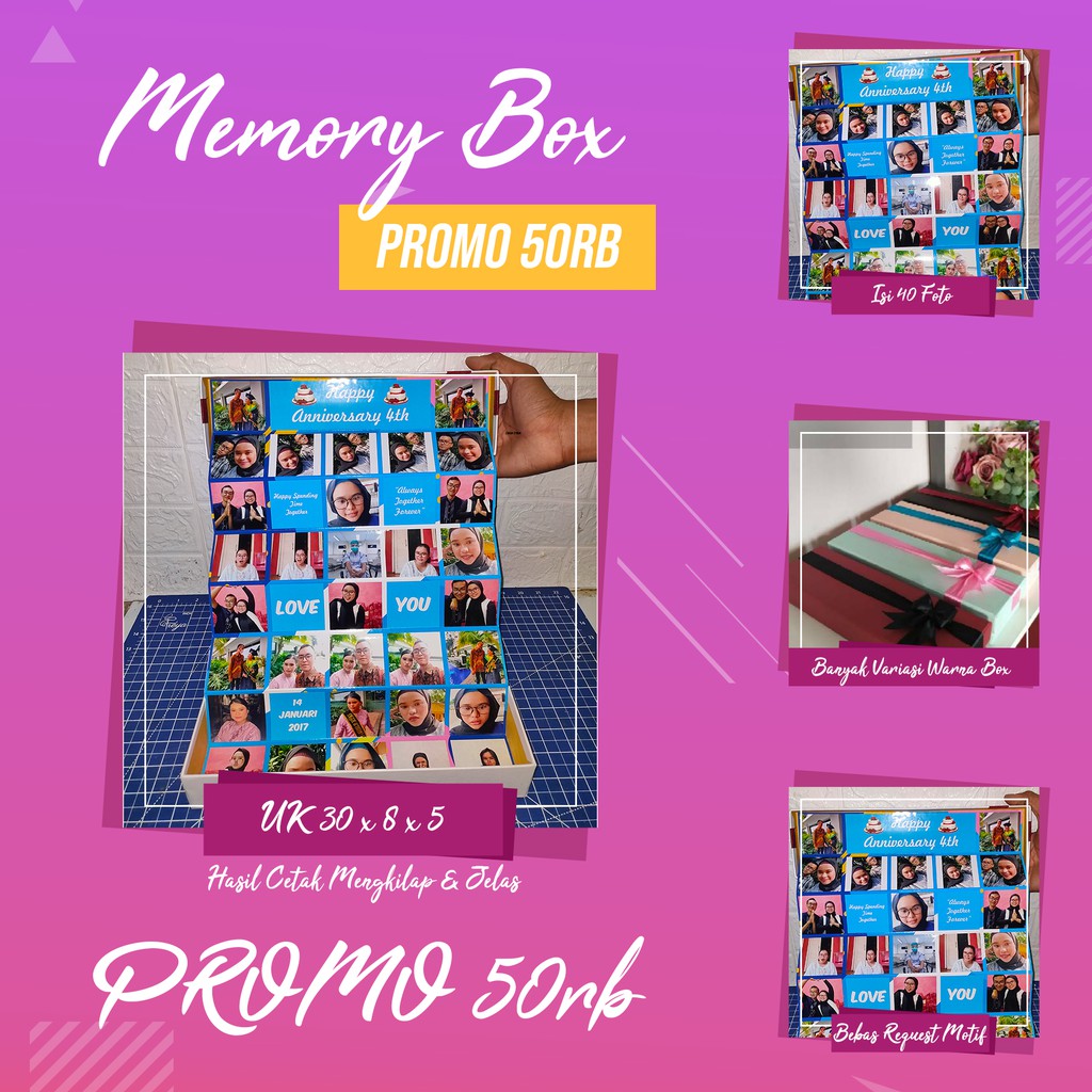 Memory Box Besar Foto Kenangan Custom Sesuai Kemauan Box Kado