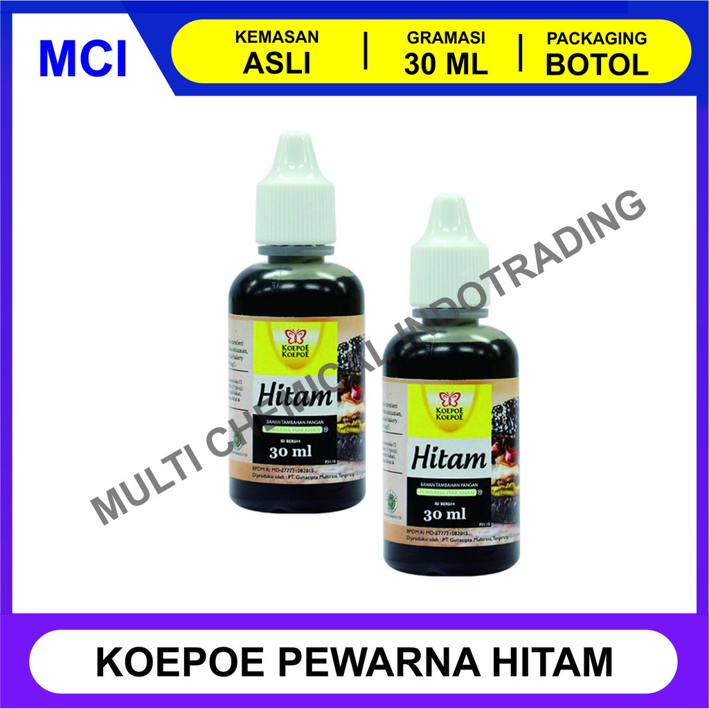 

PEWARNA MAKANAN MINUMAN KOEPOE KOEPOE KUPU KUPU 30 ML - HITAM