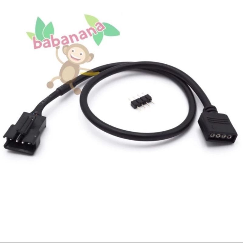 Kabel rgb to jst male 4 pin cable led fan converter adapter aura