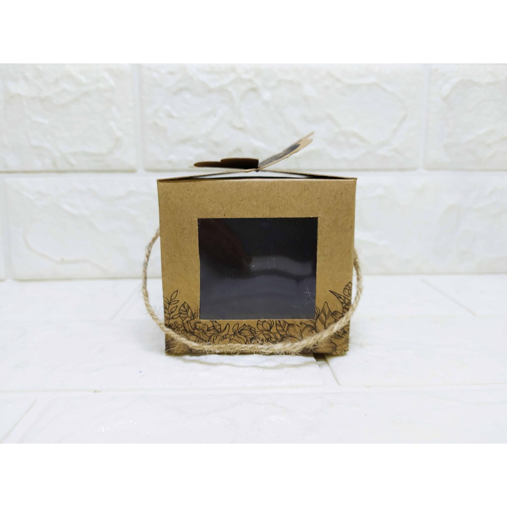 Box Rustic Aesthetic Jendela Mika 7,5 x7,5 x 7 -BoxSouvenir pernikahan