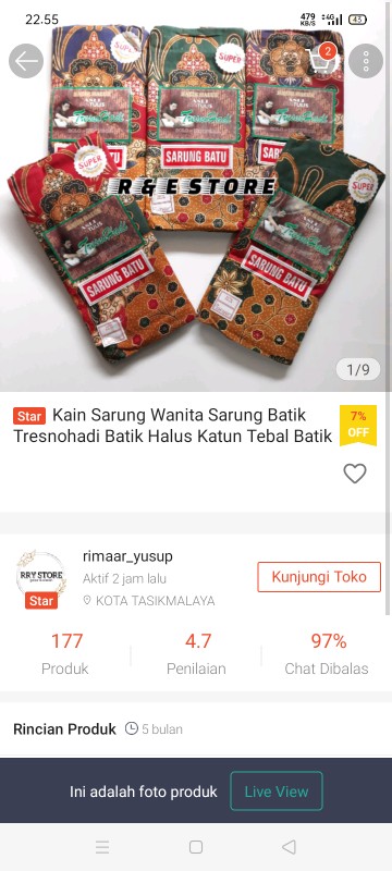Kain Sarung Wanita Sarung Batik Tresnohadi Batik Halus Katun Tebal Batik Solo Sarung Batu Murah Cod