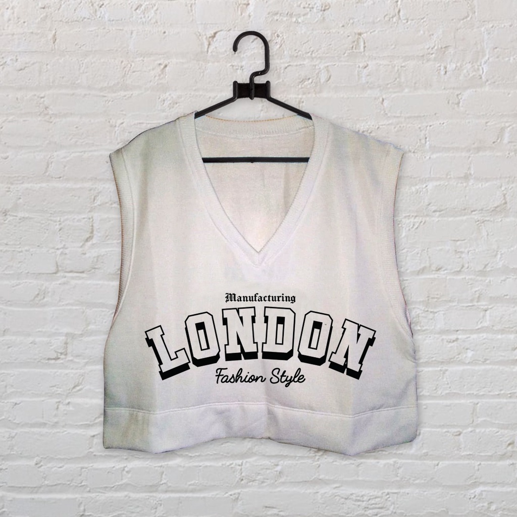 VEST CROP LONDON WANITA - VEST KEKINIAN PREMIUM